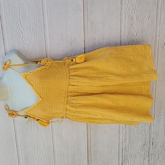 Frew People Sunderched Yellow Summer Dress Size XS - Picture 5 of 6